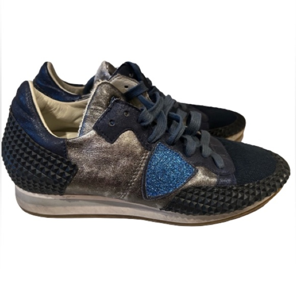 Philippe Model Paris leather-panelled low-top sneakers